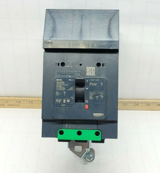 NEW SQUARE D POWERPACT 35 AMP I-LINE CIRCUIT BREAKER 480 VAC 3 POLE  BDA34035Y