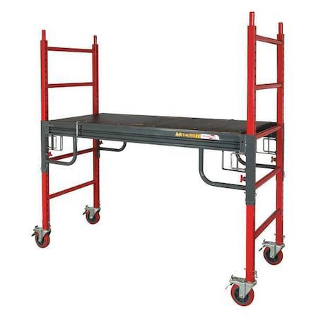 Metaltech I-Bmss Portable Scaffold, Steel, 1,500 Lb Load Capacity, 6 Ft