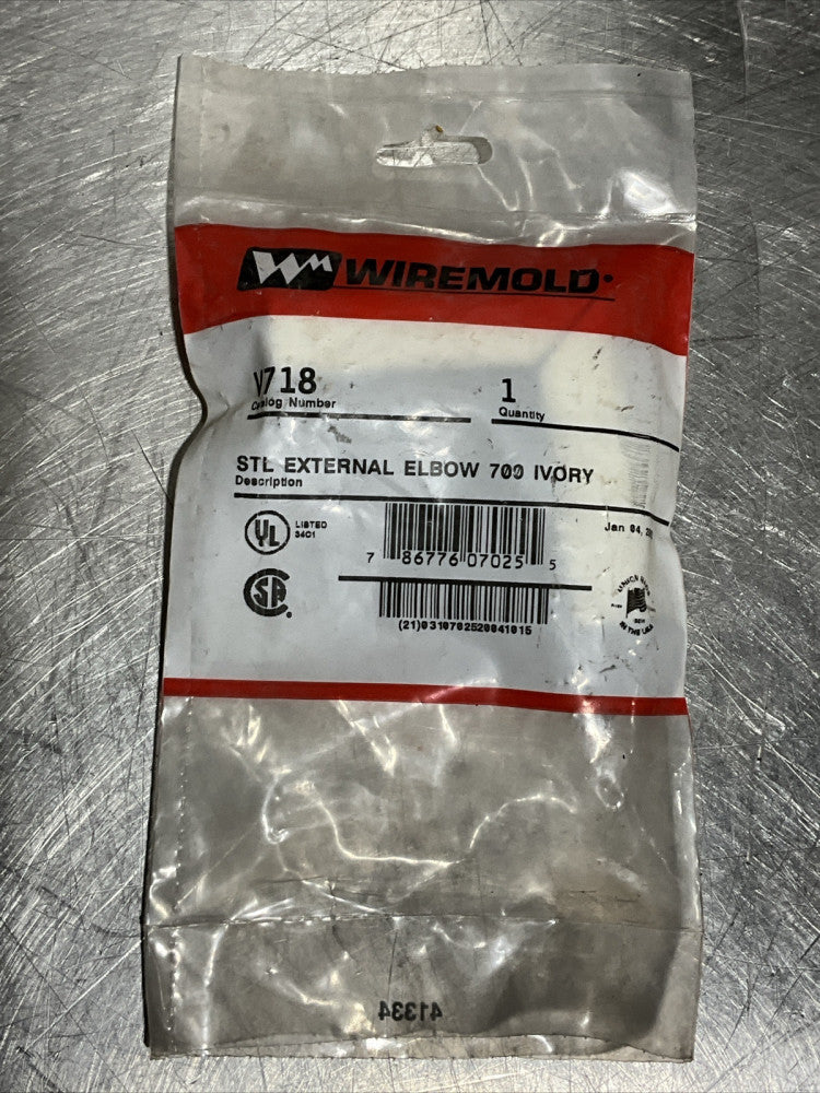 Wiremold V718 Steel External Elbow Raceway Conduit 700 Series Nos Surplus