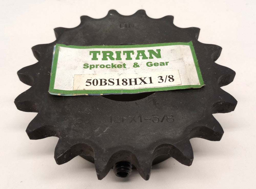 Tritan 50BS18HX1 3/8 Hardened 1-3/8" Bore Sprocket 50BS18H 1-3/8