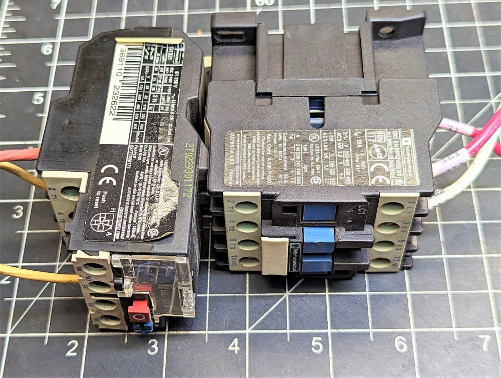 Telemecanique LC1 D0910 Contactor With LR2 D1321 Thermal Overload Relay [OF12]