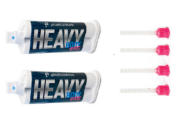 Dental Impression Material VPS Heavy Body Fast Set (2 Cartridge & 4 Tips) PVS