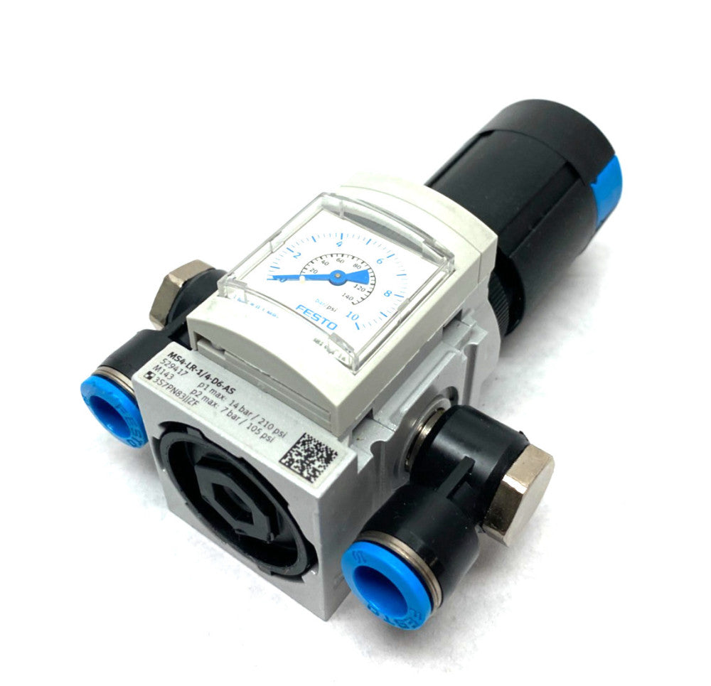 Festo 529417 Pressure Regulator 1/4" Ports MS4-LR-1/4-D6-AS