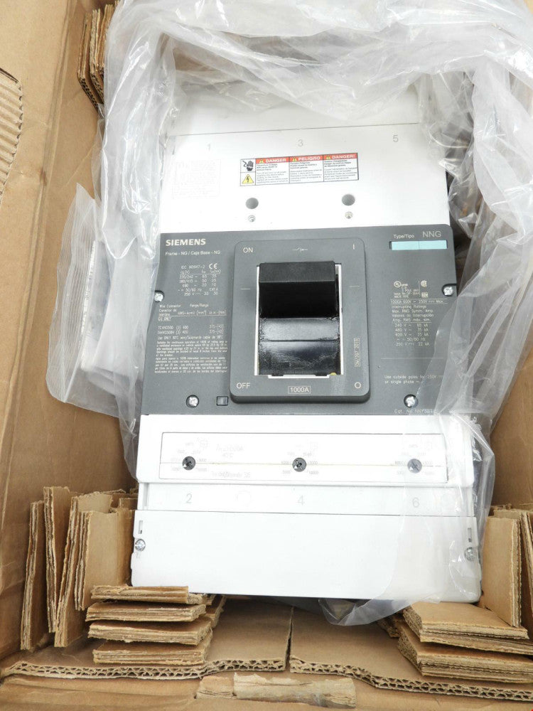 Siemens NNY3B100 1000 AMP Circuit Breaker Molded Case 1000A 600V AC/500V 3P