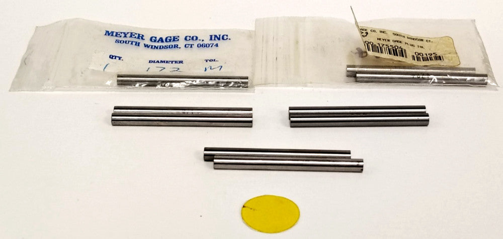 ASSORTED LOT MEYER GAGE PIN 2" OAL STEEL MATERIAL ***LOT OF 9***