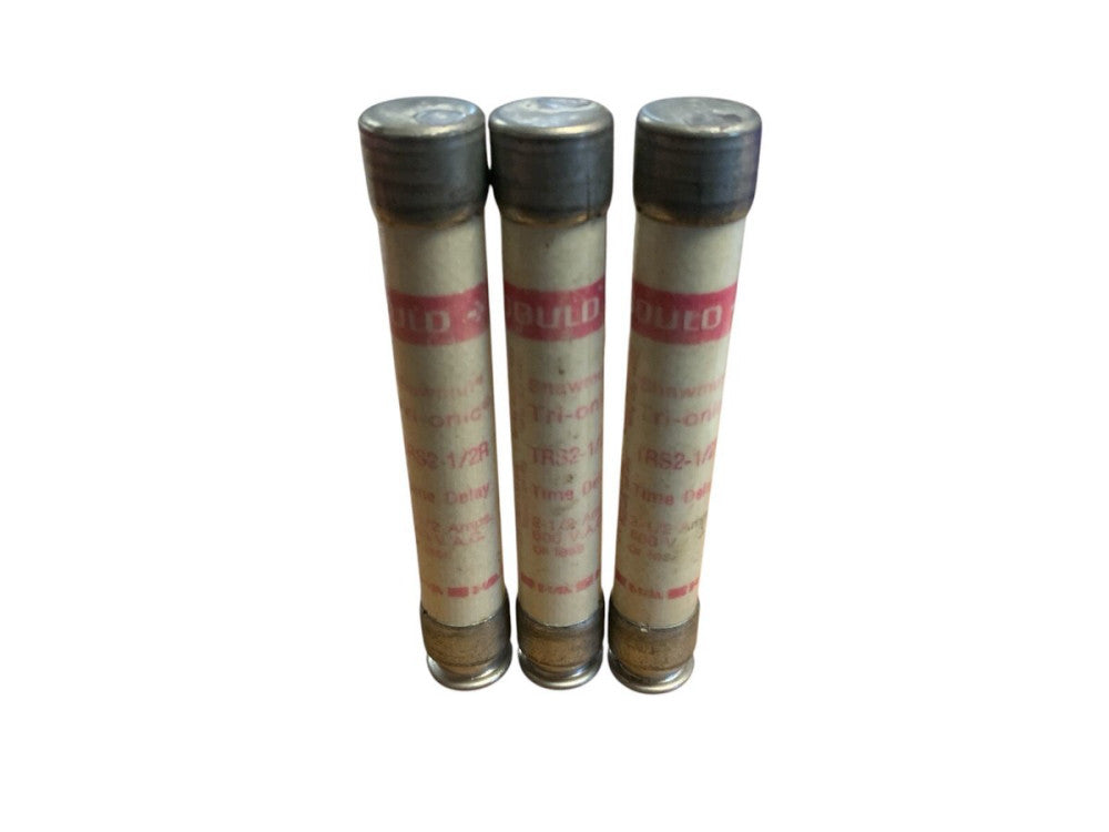 GOULD SHAWMUT BOX OF 3 TRI-ONIC FUSES TRS2-1/2R 2-1/2AMP 600VOLT NIB