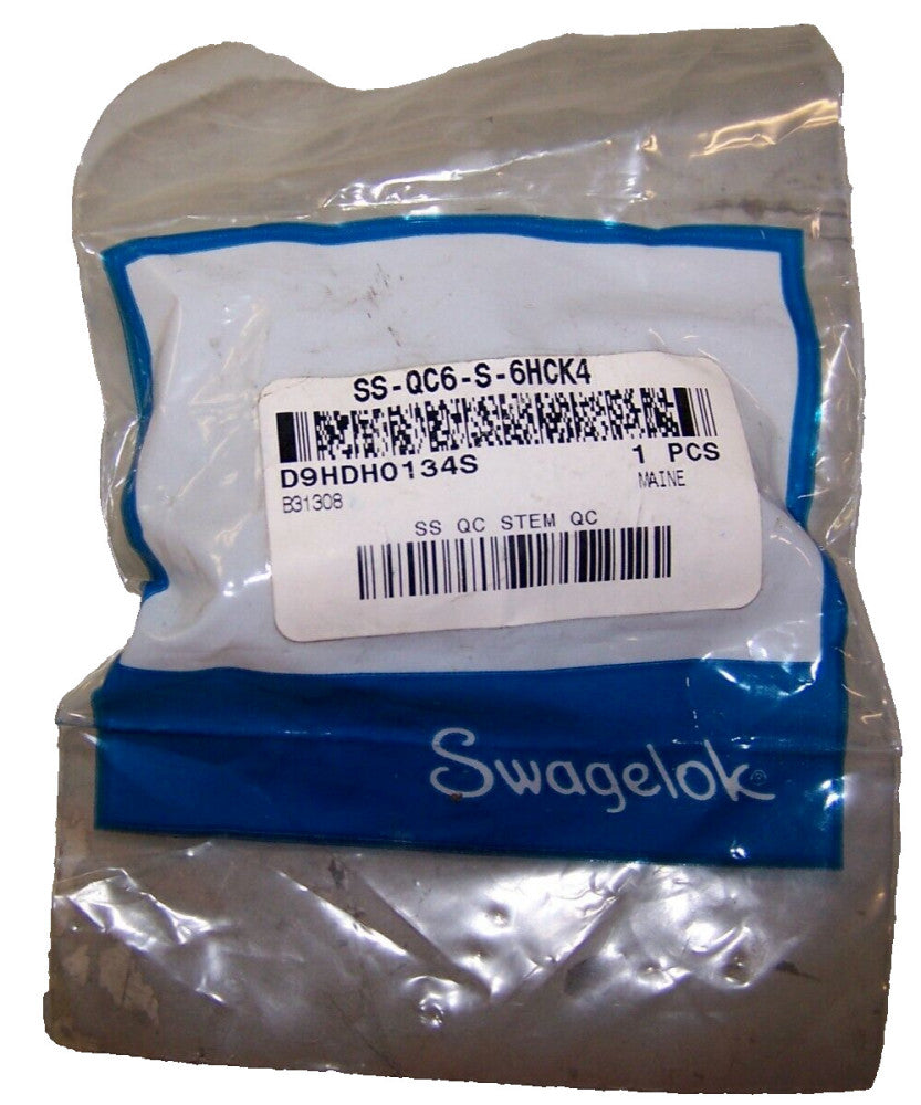 NEW SWAGELOK 3/8" STAINLESS STEEL SS-QC6-S-6HCK4 QUICK CONNECT  D9HDH0134S