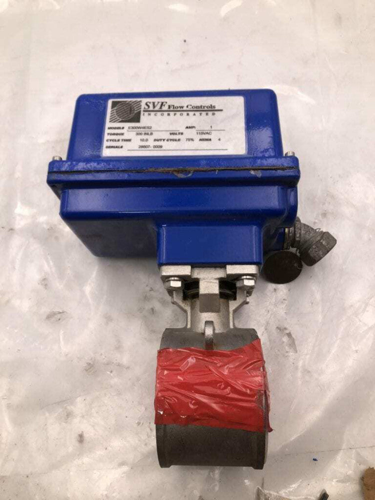 SVF 2" Stainless Steel Electric Actuated Sanitary Ball Valve 115V 300in/lb