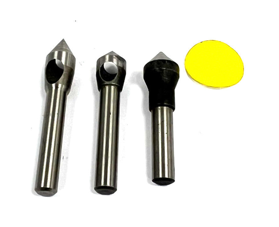 ASSORTMENT OF COUNTERSINK HEADS 3/8X60 3/8X90 & 1#82 LOT OF 3