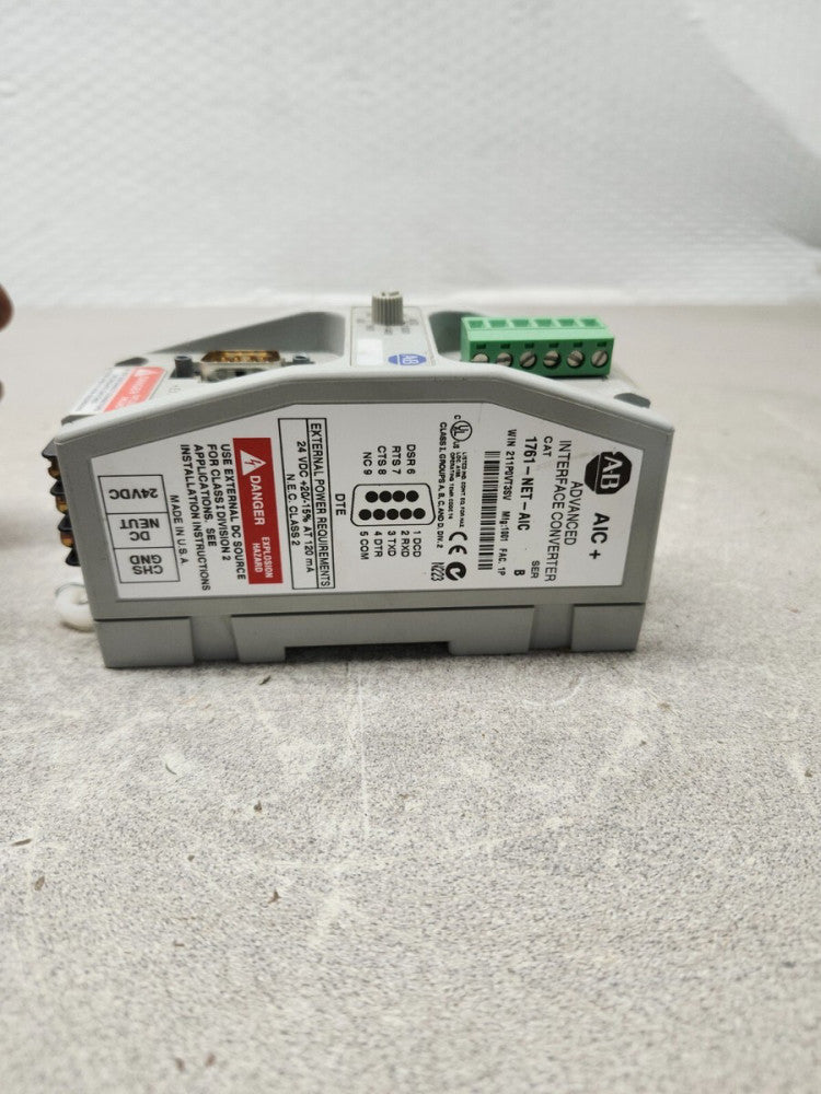 USED ALLEN BRADLEY ADVANCED INTERFACE CONVERTER 1761-NET-AIC SER.B