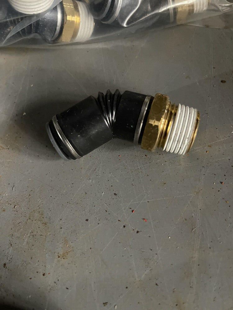 (2 PCS) NEW SMC PTC 45 DEG ELBOW 1/2" TUBE X 1/2" NPT QL1374-8D * FREE SHIPPING*