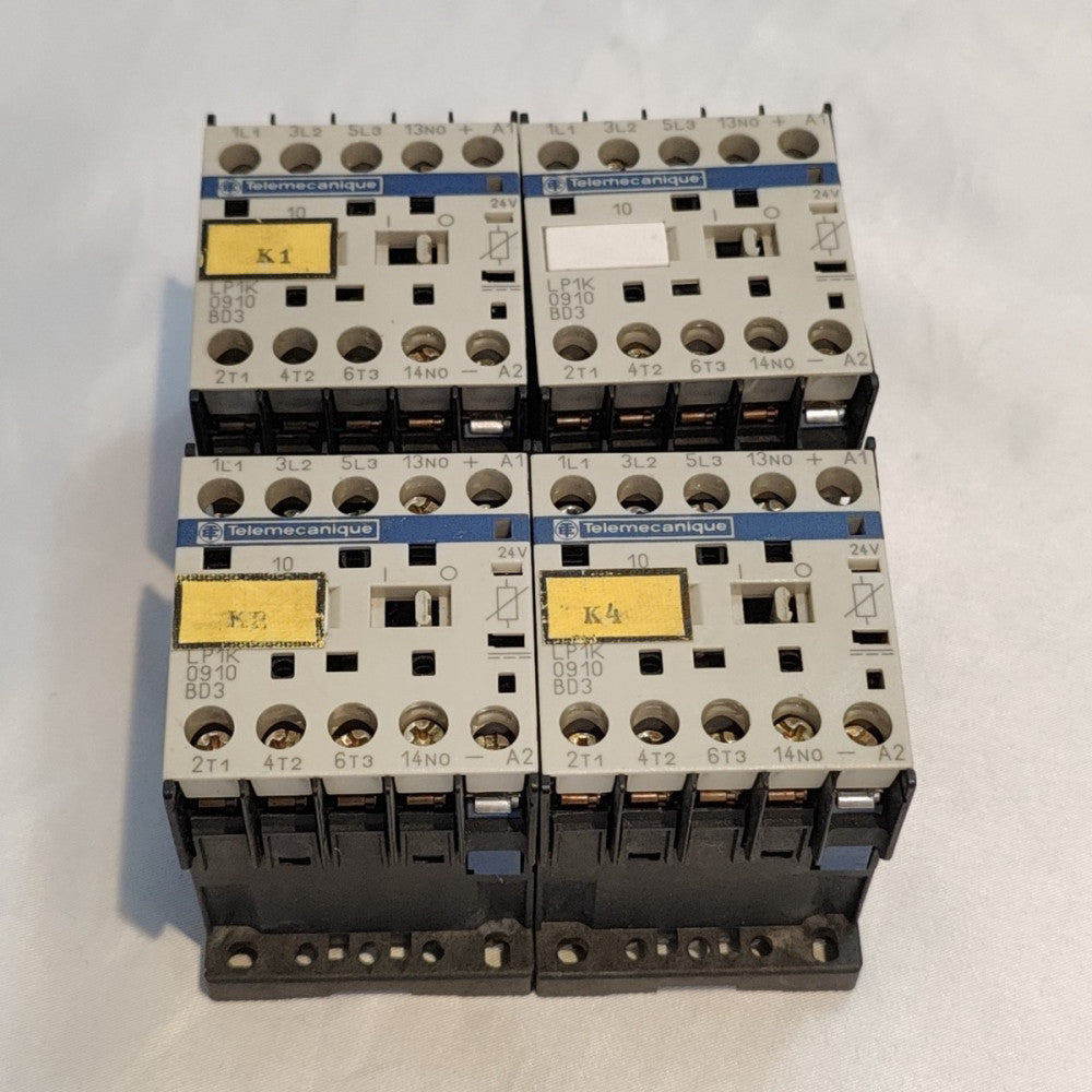 Lot of 4Telemecanique LP1K 0910 BD3 Contactor 24V Used