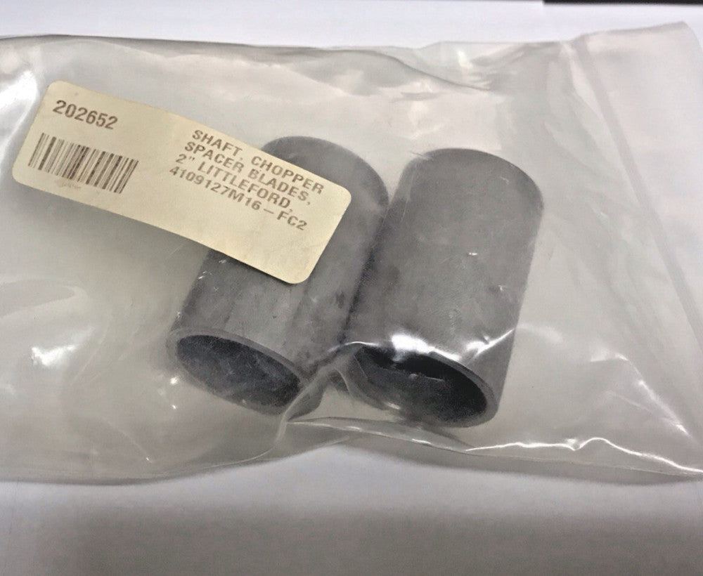 Lot of 2 Littleford Chopper Shaft Blade Spacers for Plow Mixer