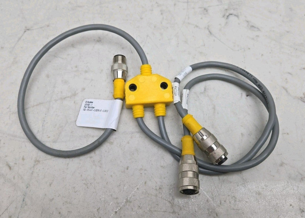 Turck VB2-RS4.4T-0.3/2RK4T-0.3/0.3 Splitter Cordset Cable M12 U0163-1