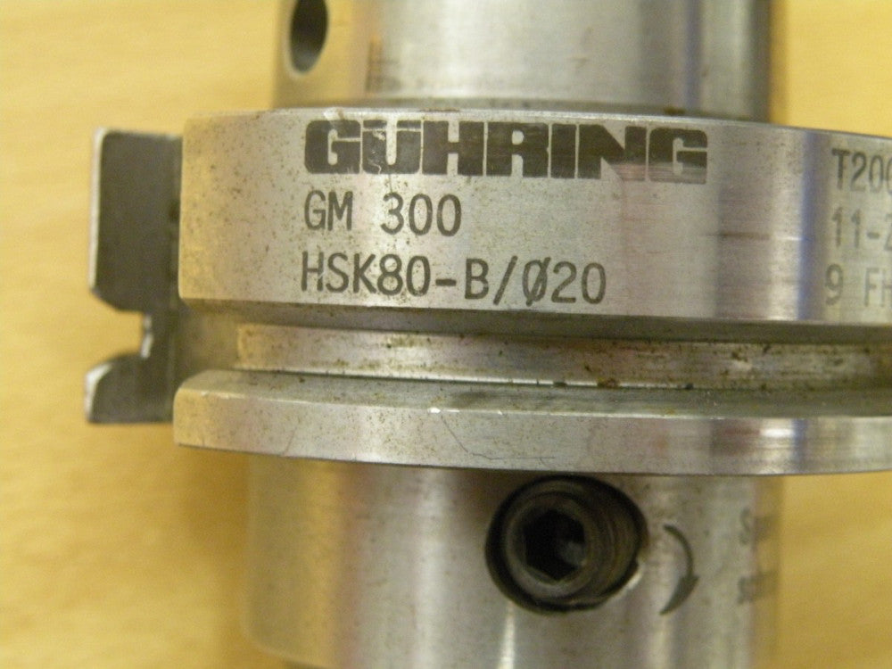 GUHRING HSK80-B/020 Tool Holder GM300 11-ZE-1251 Excellent Condition!