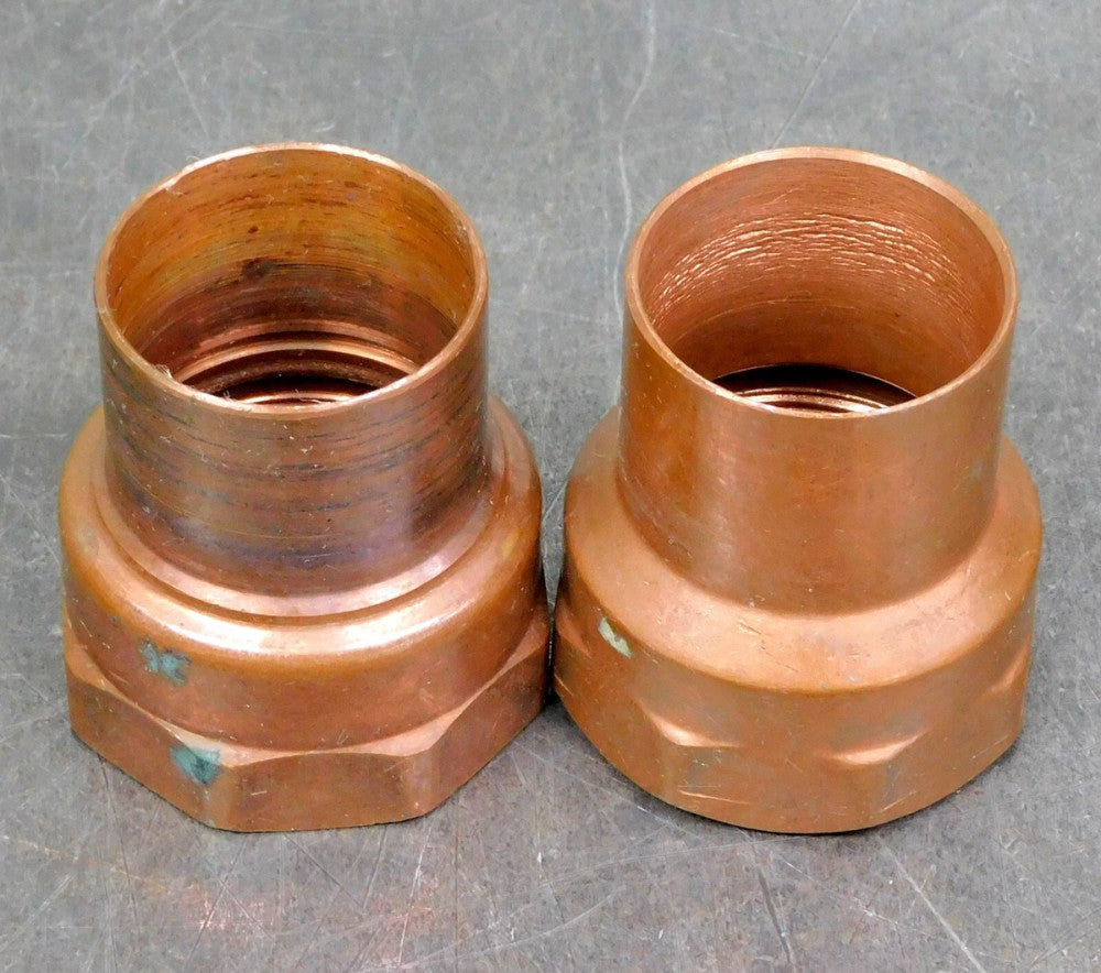 Unbranded - Copper Female Adapter 1-1/2 in. NPT 1-1/2 in. DIA Lot of Two (2)