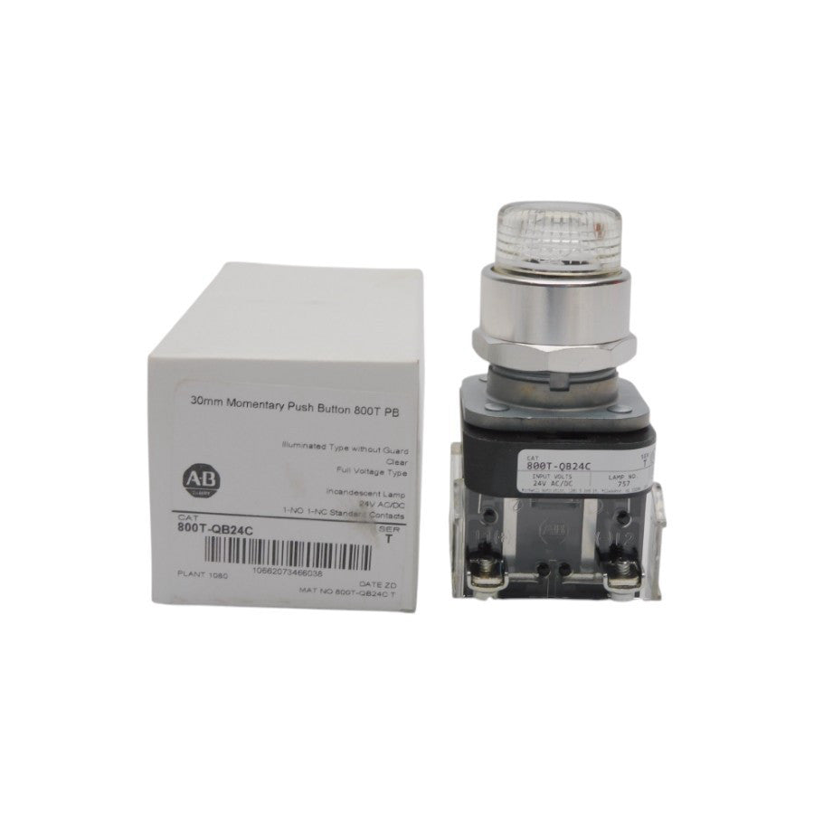 ALLEN BRADLEY 800T-QB24C SER. T 24VAC/DC (WH) NSMP
