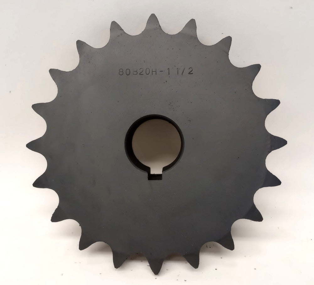 Sprocket 80B20H-1-1/2 Hardened 20T 1-1/2" Keyed Bore Sprocket 80B20H112