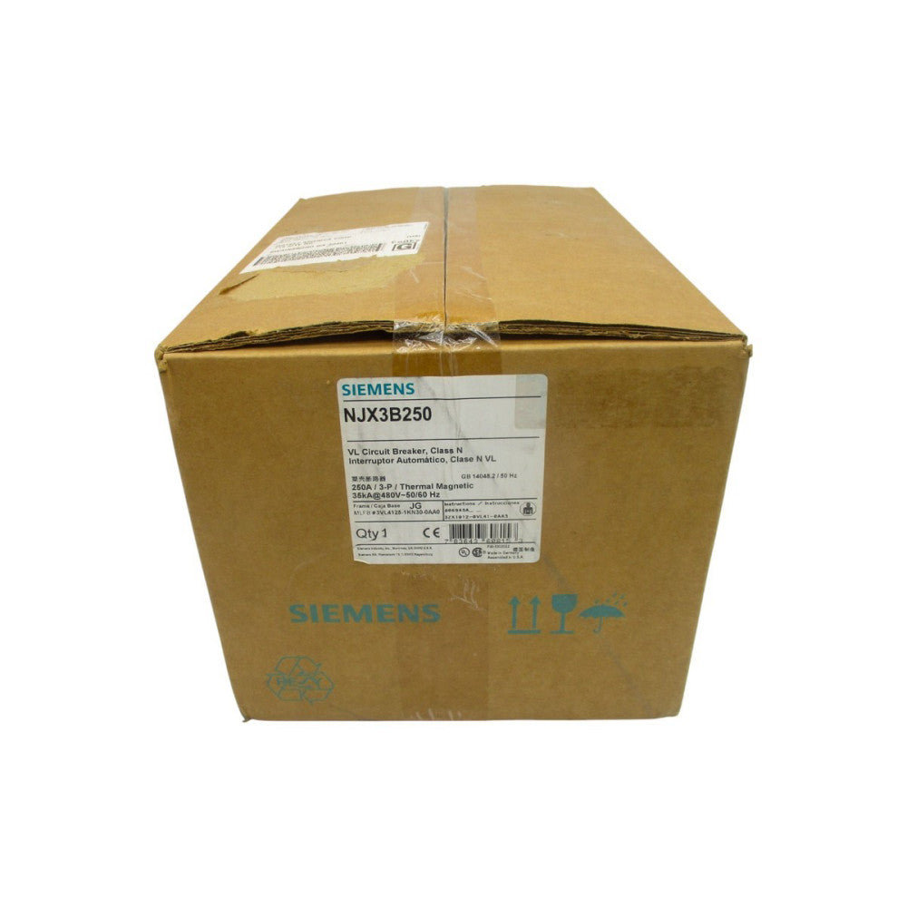 SIEMENS NJX3B250 3VL4125-1KN30-0AA0 480V 250A NSFS
