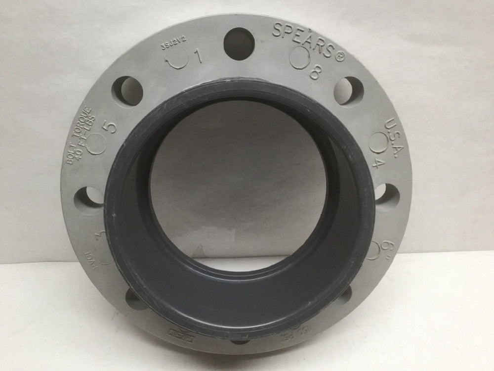 SPEARS 854-060 3SJ2V2 6" Flange Coupling, Schedule 80 PVCI, 150 PSI