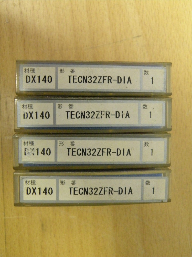 (4) Diamond Cutting Inserts DX140 TECN32ZFR-DIA