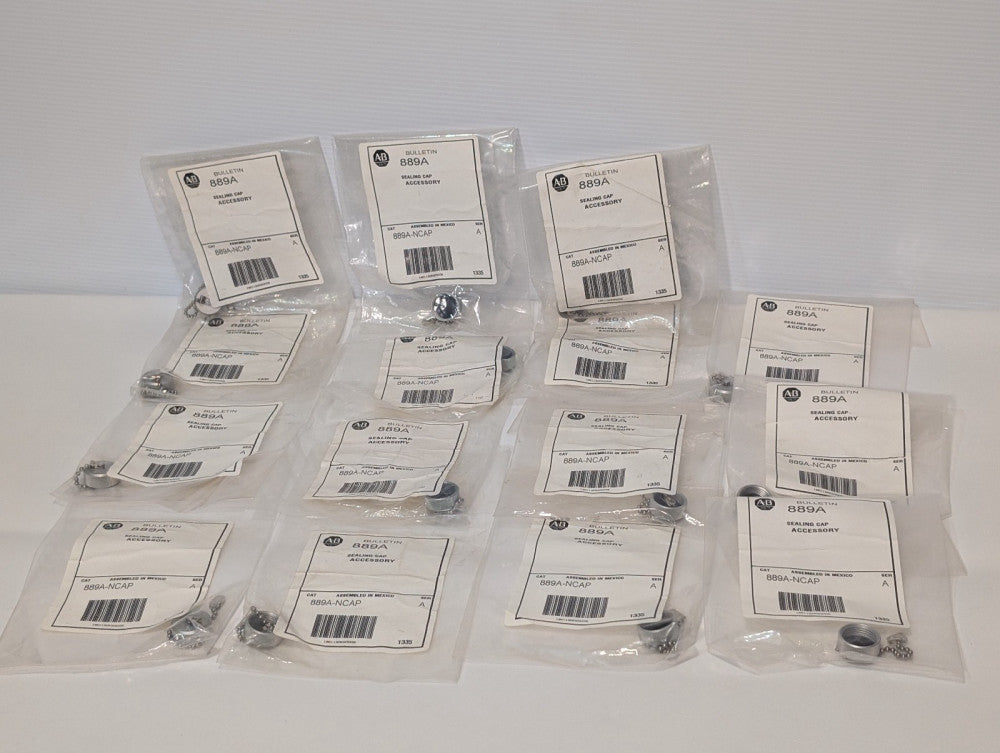 Lot of 15 Allen Bradley 889A-NCAP Ser A Bulletin Aluminum Sealing Cap Accessory