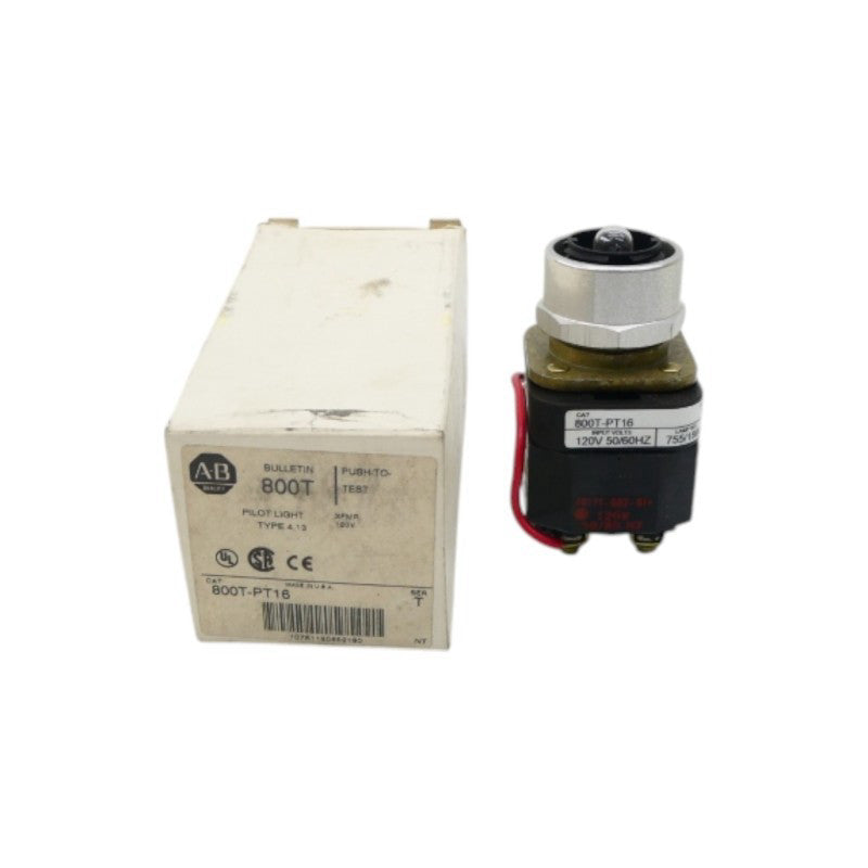 ALLEN BRADLEY 800T-PT16 SER. T 120V (WH) NSMP
