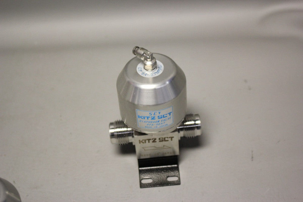 UNUSED SCV KITZ SCT DIAPHRAGM VALVE W/PFA-SEAT 316LE KD STAINLESS STEEL 10K-1/2"