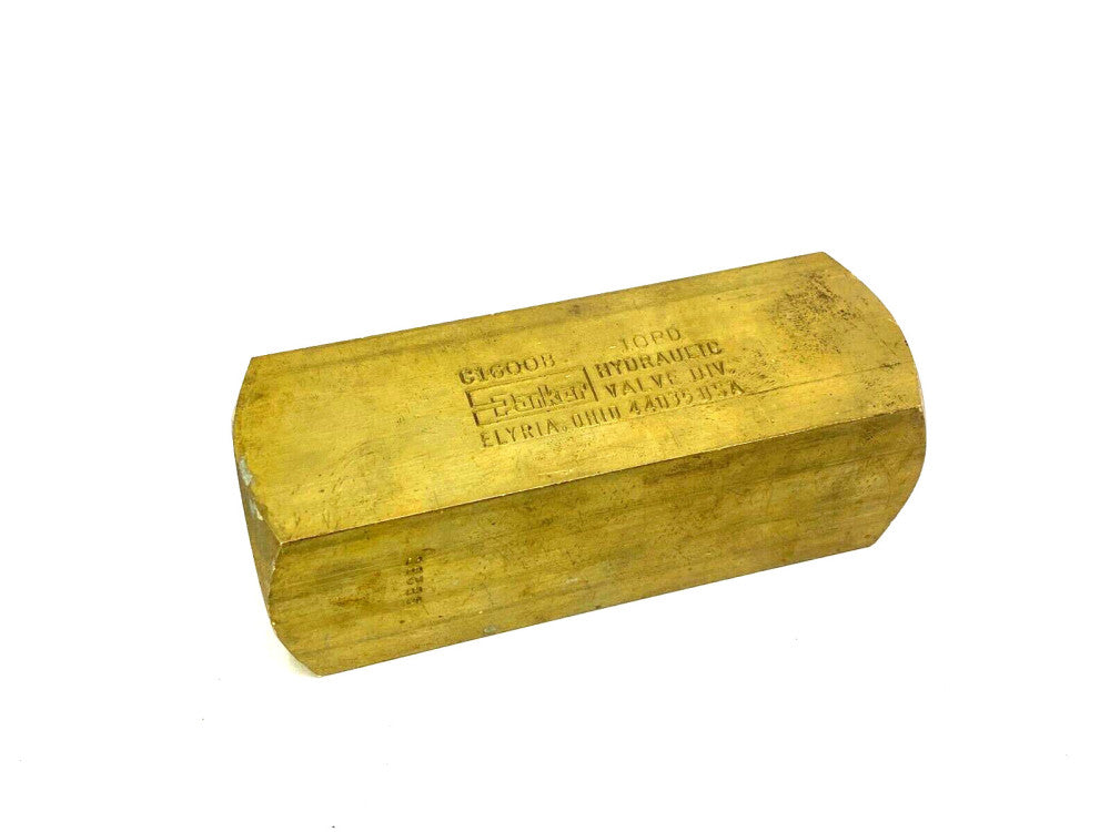 Parker C1600B-10BD Brass Colorflow Hydraulic Check Valve 500psi C1600B