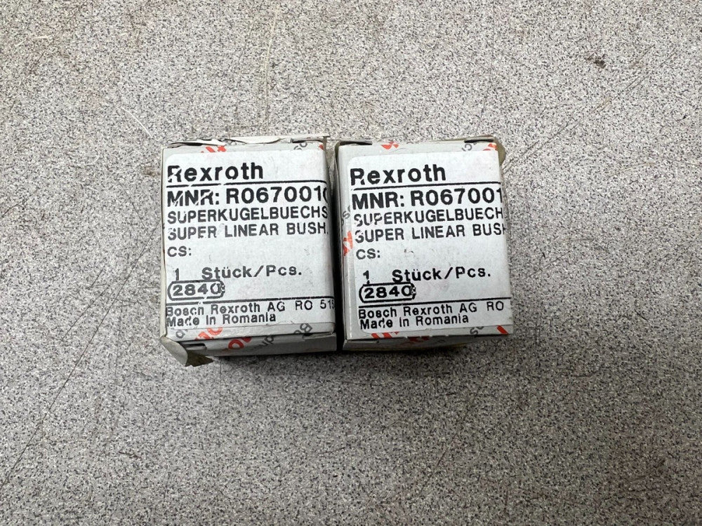 LOT OF 2 NEW IN BOX REXROTH LINEAR BUSHING R067001000