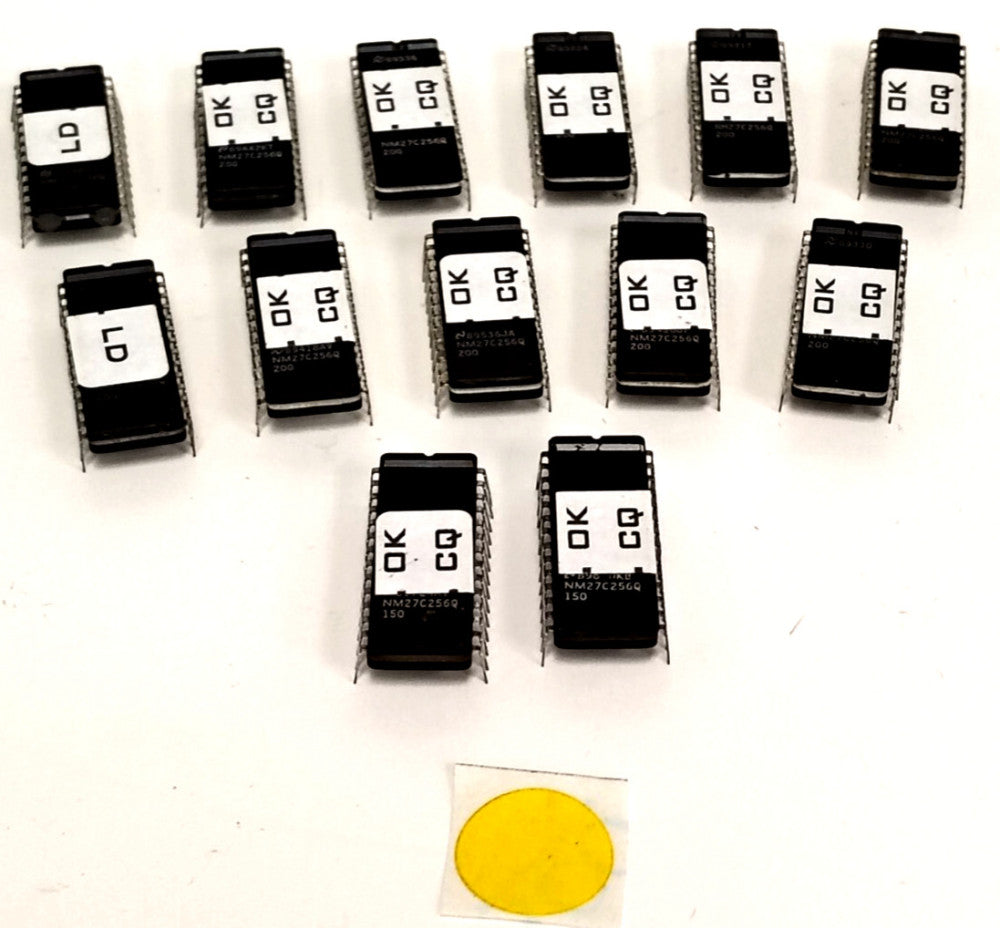 ASSORTED LOT NATIONAL SEMICONDUCTOR NM27C256Q 200 & 150  LOT OF 13