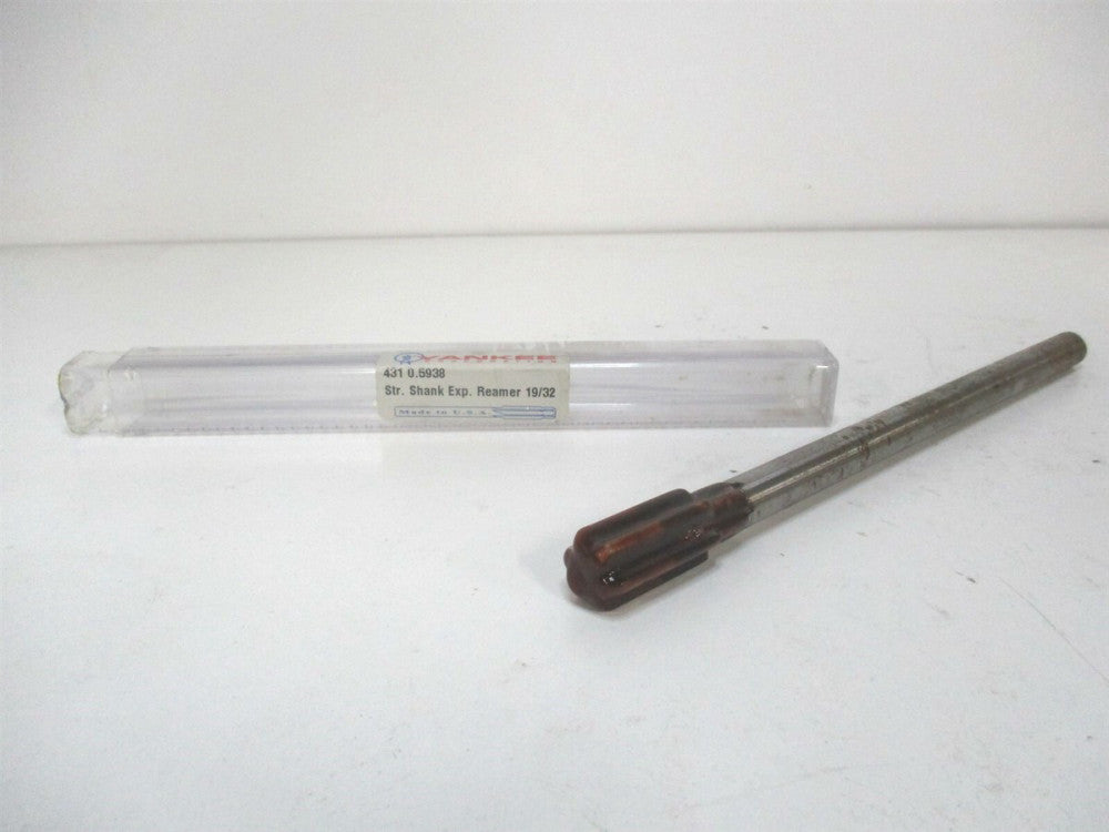 Yankee (431-0.5938) 19/32" x 7/16" x 1-1/4" OAL HSS Straight Chucking Reamer 