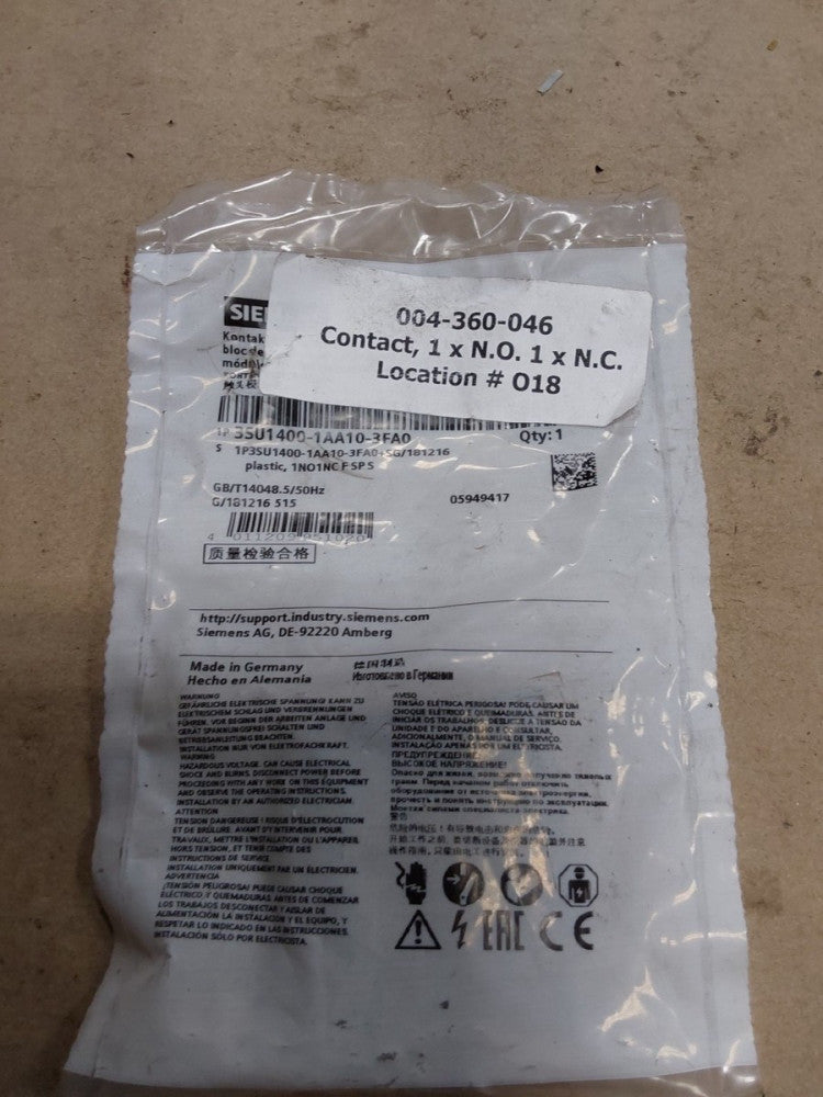 3SU1400-1AA10-3FA0 New SIEMENS Contact module 3SU14001AA103FAO