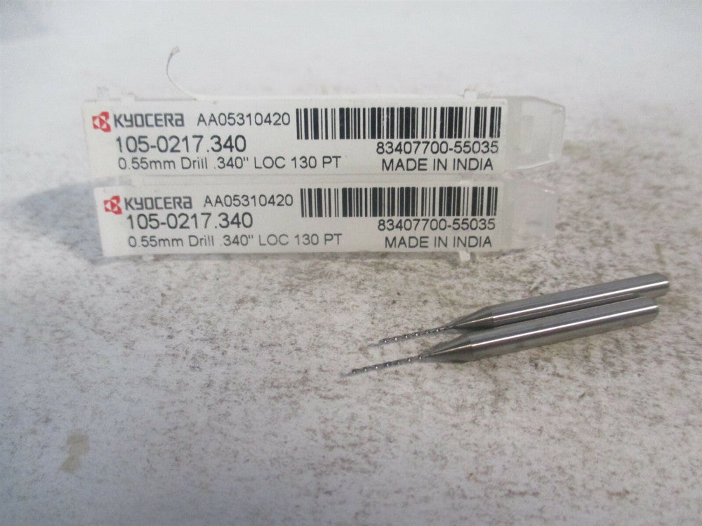 SGS (07235) 0.55mm x 1/8" x 1-1/2" 130° Spiral Circuit Board Drill Bit - Qty 2