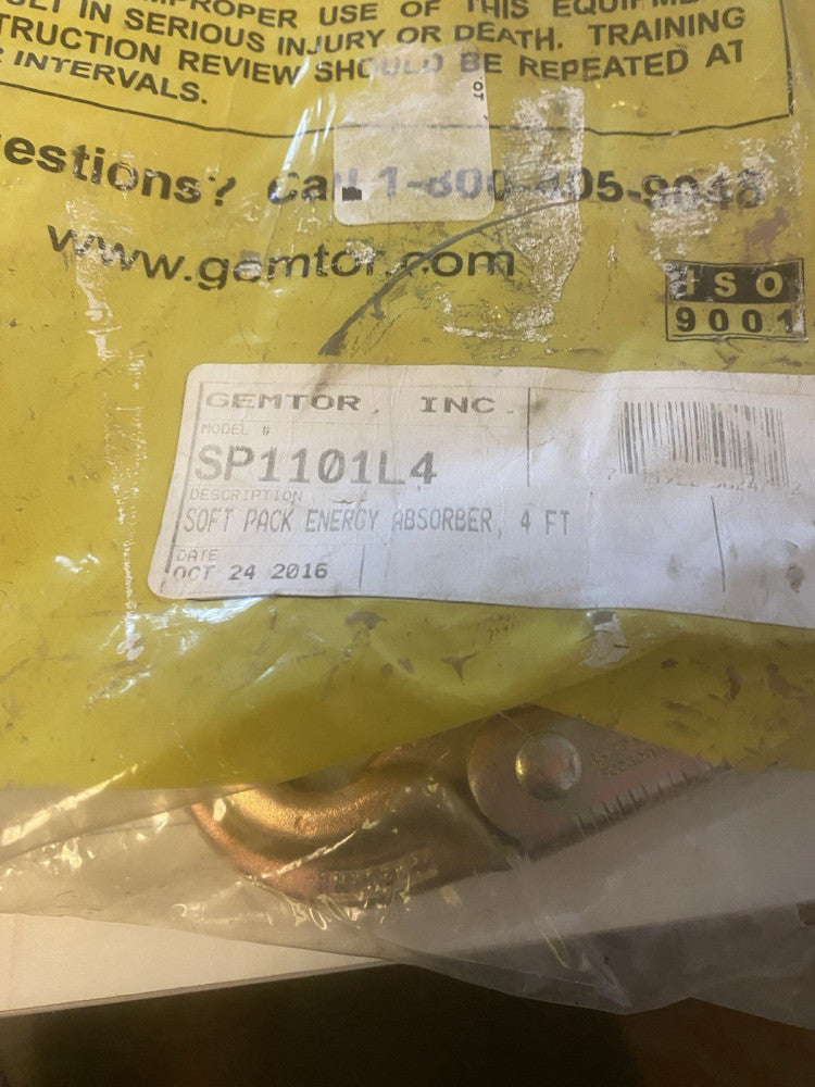 BRAND NEW GEMTOR SP1101L4 SOFT PACK ENERGY-ABSORBING LANYARD, 4-FT - NEW SURPLUS