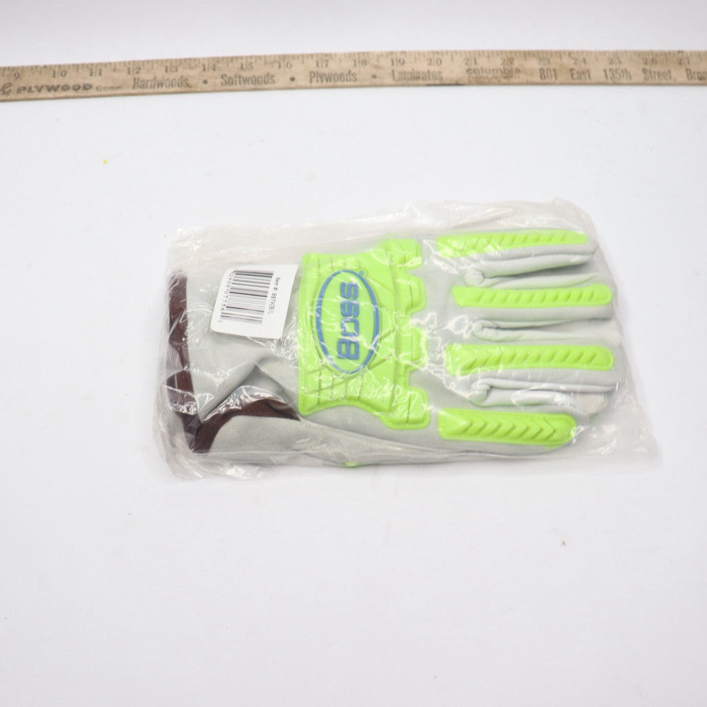 (Pair) Boss Premium Grain Cowhide Unlined Drivers Gloves Large 997KB/L