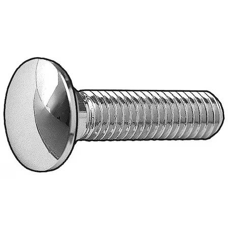 Zoro Select Mpb756 Carriage Bolt, Square Neck, 3/8"-16, 2 In L, Steel, Grade 5,