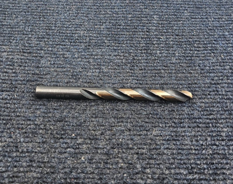 (QTY 7) 3/8 Diameter High Speed Drill Bit 2-Flute - Black/Gold