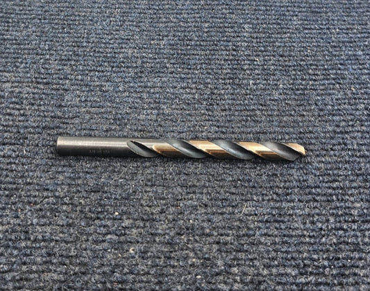 (QTY 7) 3/8 Diameter High Speed Drill Bit 2-Flute - Black/Gold