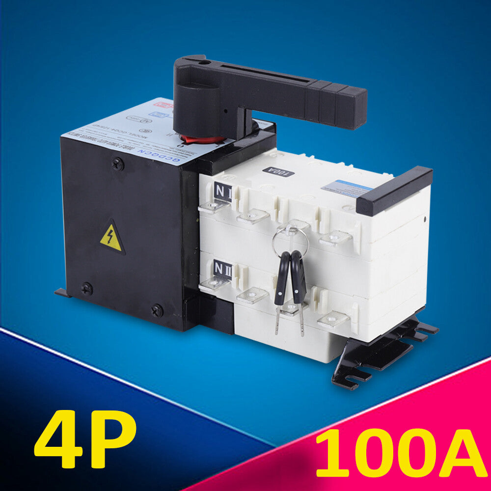 100A Dual Power Automatic Transfer Switch F/ Office Factory Generator 4P ATS