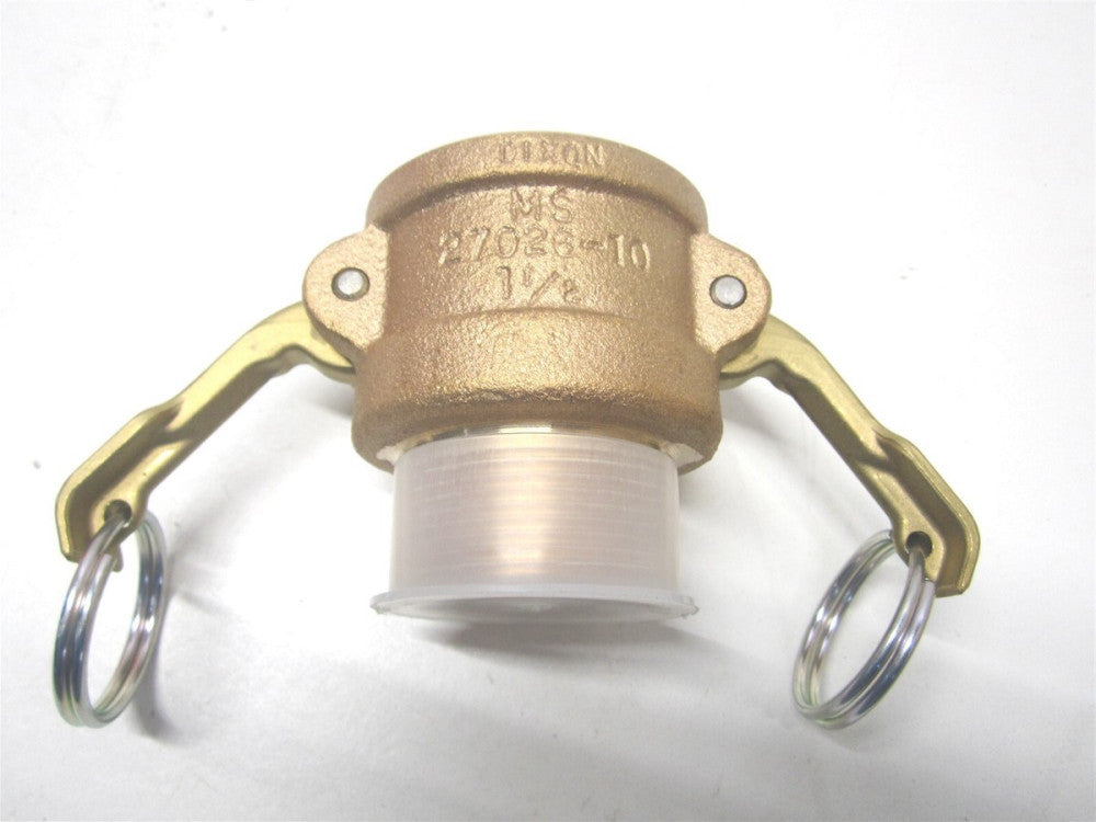 Dixon (150-B-BR) 1-1/2" 250 psi Max Brass Cam & Groove Coupling