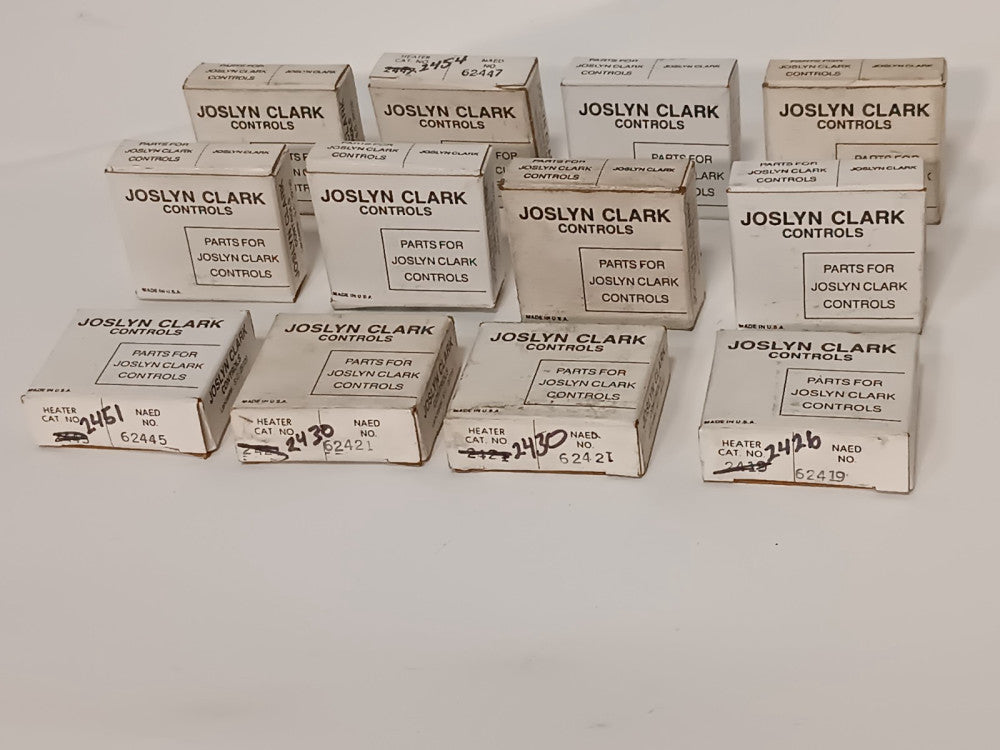Lot of 12 Joslyn Clark Thermal Overload Heaters, Varying Sizes - As Pictured