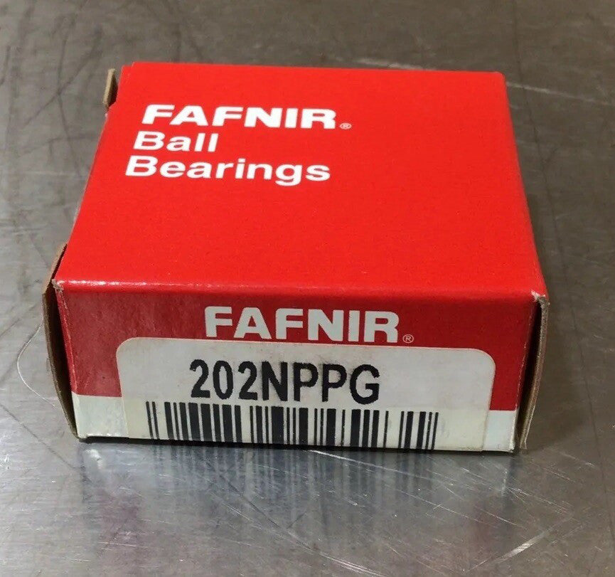 Fafnir 202NPPG Deep Groove Single Row Ball Bearing w/Snap Ring NOS Surplus