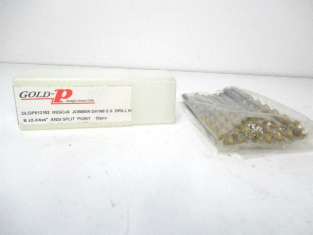 YG-1 (DLGP513102) 2-7/8" x 2-7/8" HSS RH Jobber Length Drill Bit - Pack of 10