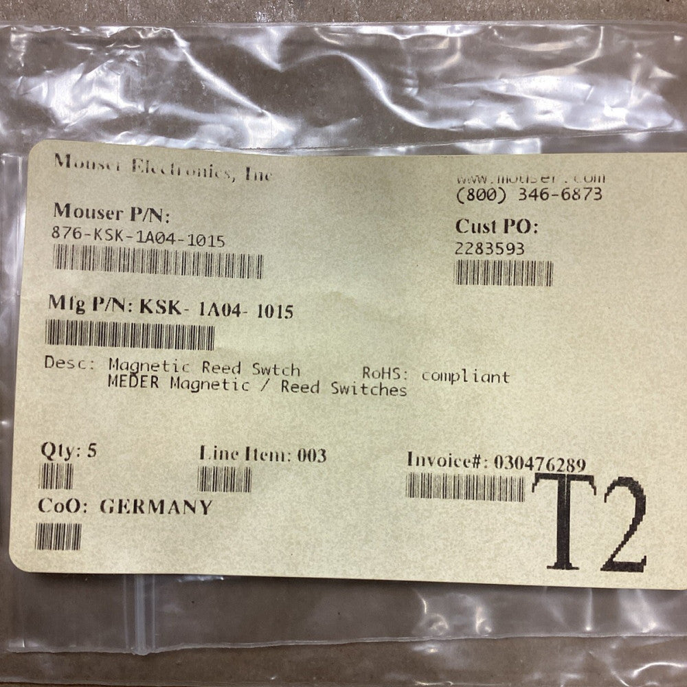 Meder Magnetic German Reed Switch - Form A SMT ORD229 ORD213S KSK-1A04-1015 G46
