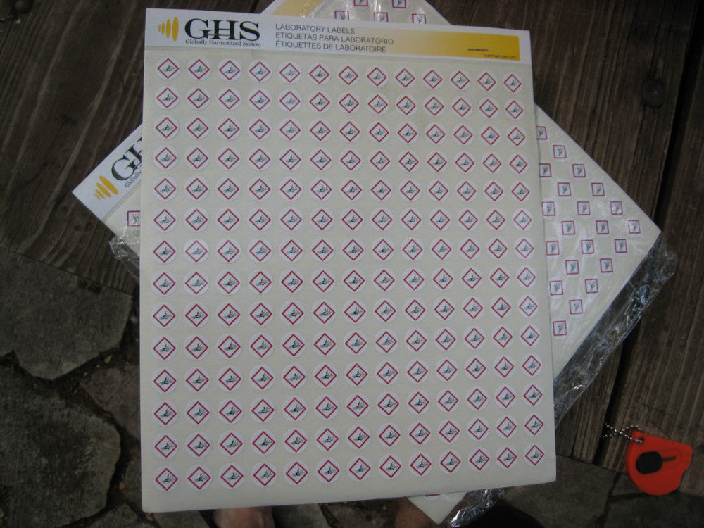 Label, GHS Safety, GHS1227, 1/2" Dia. EXPLOSIVE risk 1820 stickers FREE SHIPPING