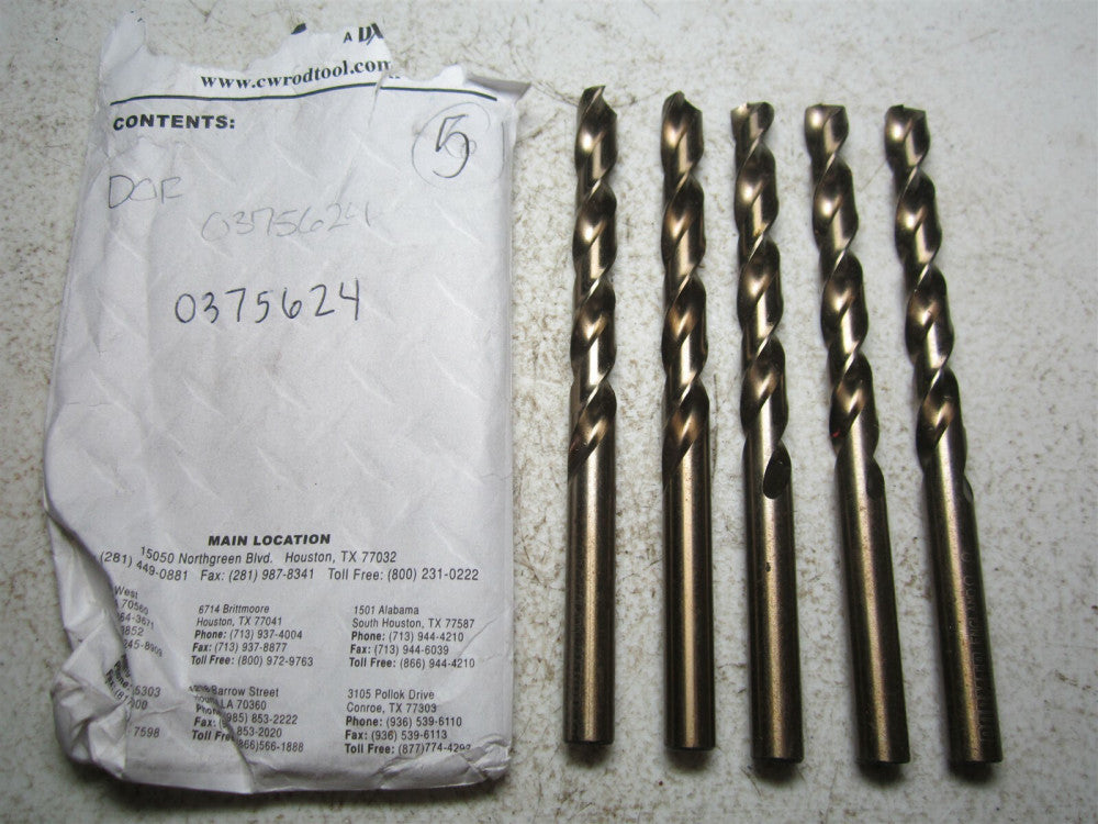 Dormer (0375624) 8.8mm 135° 125mm OAL RH Cobalt Jobber Drill - Pack of 5