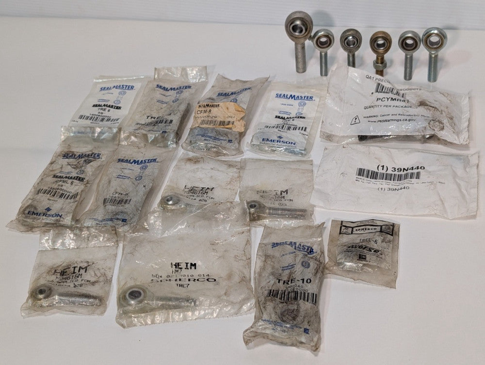 Lot of Assorted Sealmaster, Spherco, Heim Rod Ends, Spherical Bearings
