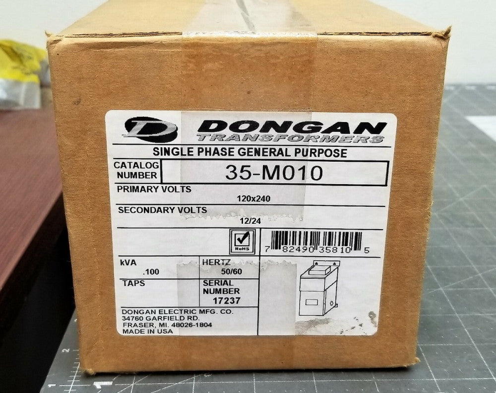 .10KVA 1PH GP NEMA 1 120X240-12/24V BUCK-BOOST 35-M010 DONGAN TRANSFORMER [C2BB]