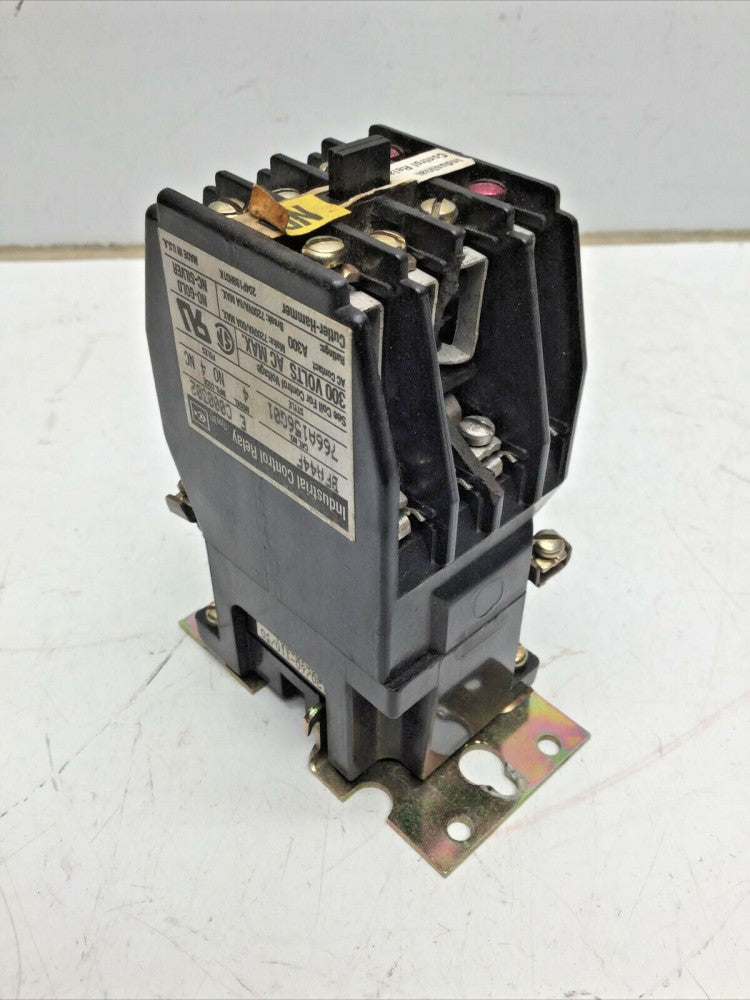 Cutler-Hammer BFA44F Industrial Control Relay, 300VAC, 766A156G01